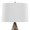 Point 30" Contemporary Metal Table Lamp in Brown Marble and White Linen- Set of 2 — detail view (photo 2)