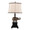 Elephant 27" Polyresin Table Lamp in Bronze Polyresin with Natural Linen Soft Back Shade- Set of 2 — product view (photo 2)