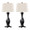 Riley 29" Contemporary Polyresin Table Lamp in Oil Rubbed Bronze Polyresin with Oat Linen Shade From Grandview Gallery- Set of 2 — pair view