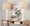 Winston table in Distressed Off-white Polyresin, Light Grey Linen, featuring wood design