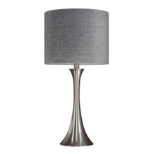 Lenuxe table in Brushed Nickel, Grey Linen, product view