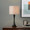 Lenuxe 24" Contemporary Metal Table Lamp in Oil Rubbed Bronze with Natural Linen Shade From Grandview Gallery- Set of 2 — lifestyle photo 1