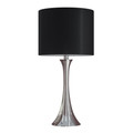 Lenuxe table in Polished Nickel, Black Silk, product view