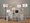 Lenuxe table in Polished Nickel, Black Silk, close-up detail