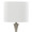 Lenuxe 24" Contemporary Metal Table Lamp in Frosted Silver Metal with Off-white Linen Shade From Grandview Gallery- Set of 2 — detail view (photo 2)