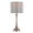 Lenuxe 25" Contemporary Metal Table Lamp in Brushed Nickel with Grey Linen Shade and Built-in Usb Port From Grandview Gallery- Set of 2 — product view (photo 1)