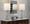 Sawyer table in Brushed Nickel, White Linen