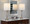 Sawyer table in Brushed Nickel, White Linen