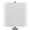 Sawyer table in Brushed Nickel, White Linen, close-up detail