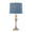 Ashland table in Brushed Nickel, Moroccan Blue Linen, product view