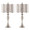 Ashland 27" Contemporary Metal Table Lamp in Brushed Nickel with Grey Textured Linen and Brushed Nickel Laser Cut Shade From Grandview Gallery- Set of 2 — pair view