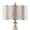 Ashland 27" Contemporary Metal Table Lamp in Brushed Nickel with Grey Textured Linen and Brushed Nickel Laser Cut Shade From Grandview Gallery- Set of 2 — detail view (photo 1)
