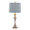 Ashland table in Brushed Nickel, Light Blue Linen, product view