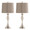 Ashland table in Brushed Nickel, Taupe Satin, coordinated set view