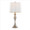 Ashland 27" Contemporary Metal Table Lamp in Brushed Nickel with White Textured Linen Shade From Grandview Gallery- Set of 2 — product view (photo 1)