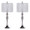 Ashland 27" Contemporary Metal Table Lamp in Polished Nickel with Round Clear K9 Crystal Beads and Polished Nickel Shade From Grandview Gallery- Set of 2 — pair view