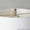 Geo table in Polished Nickel, White Linen