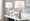 Maya table in Polished Nickel, White Linen