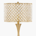 Topaz table in Gold Metal, Clear Crystal, close-up detail