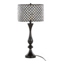 Topaz 27" Contemporary Metal Table Lamp in Oil Rubbed Bronze with Clear K9 Crystal and Metal Shade From Grandview Gallery — product view (photo 1)