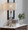 Topaz table in Polished Nickel, Clear Crystal