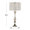 Topaz table in Polished Nickel, Clear Crystal