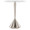 Diva table in Brushed Nickel, White Linen, close-up detail