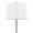 Diva table in Brushed Nickel, White Linen, close-up detail