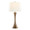Lenuxe table in Matte Golden Bronze, Off-white Linen, product view
