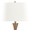 Lenuxe 29" Contemporary Metal Table Lamp in Matte Golden Bronze with Off-white Linen Shade From Grandview Gallery- Set of 2 — detail view (photo 2)