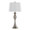 Ashland table in Brushed Nickel, White Linen, product view