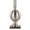 Joan 30" Contemporary Metal Table Lamp in Brushed Nickel with Grey Satin Shade From Grandview Gallery- Set of 2 — detail view (photo 2)