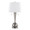 Jules table in Brushed Nickel, White Linen, product view