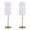 Bounty lighting in Gold Metal, White Linen, coordinated set view, featuring metal design