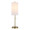 Bounty lighting in Gold Metal, White Linen, product view, featuring metal design