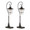 Landen 33" Contemporary Metal Task Lamp in Oil Rubbed Bronze with Clear Glass Shade From Grandview Gallery- Set of 2 — pair view