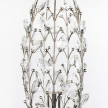 Crystal lighting in Polished Nickel, Clear Crystal, close-up detail