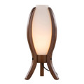 Cocoon desk in Walnut Wood, Frosted Glass, featuring glass design and wood design