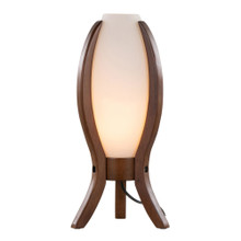 Cocoon desk in Walnut Wood, Frosted Glass, featuring glass design and wood design