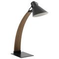 Noah Mid-Century Modern Table Lamp in Walnut and Black — product view
