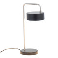 Puck Contemporary Table Lamp in Nickel and Black Metal — product view (photo 1)