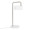 Puck Contemporary Table Lamp in Nickel and White Metal — rear three-quarter view