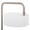 Puck Contemporary Table Lamp in Nickel and White Metal — detail view (photo 2)