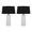 Petra 26" Contemporary Polyresin Table Lamp in Cream Polyresin and Black Metal with Black Linen Shade- Set of 2 — pair view