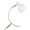 Eileen Contemporary Task Lamp in Gold Metal and White Plastic Shade — side view