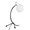 Orb lighting in Black Metal, White Plastic, back and side view, featuring metal design