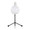 Orb lighting in Black Metal, White Plastic, front view, featuring metal design
