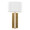 Cosmo 28" Glam Table Lamp in Antique Brass and White Linen From Grandview — product view (photo 1)