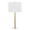 Cosmo 28" Glam Table Lamp in Antique Brass and White Linen From Grandview — back view