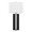Cosmo 28" Glam Metal Table Lamp in Black Metal and White Linen — product view (photo 1)
